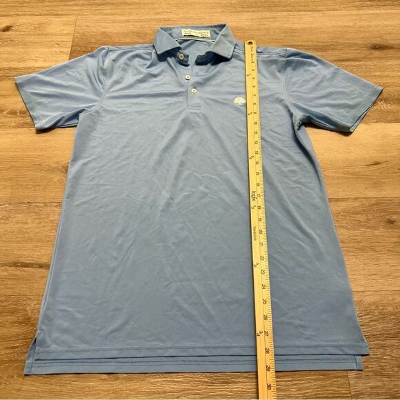 Holderness & Bourne Tailored Performance Polo Shirt medium Golfer Men Blue FLAW - Picture 2 of 10